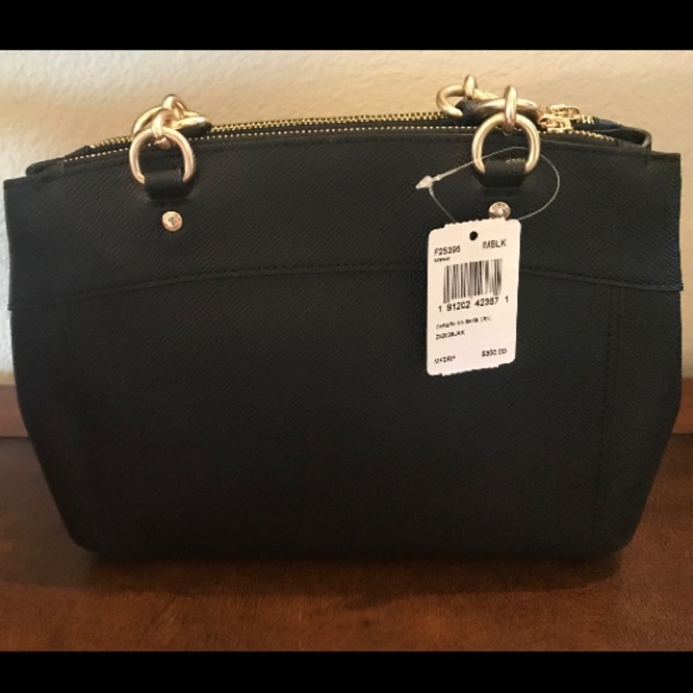 ❌SOLD❌ NWT COACH Mini Brooke Carryall  Black/Gold - Picture 4 of 6